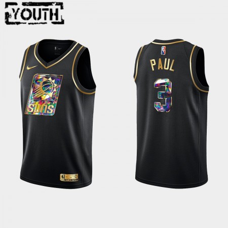 Maillot Basket Phoenix Suns Chris Paul 3 Nike 2021-22 Noir Golden Edition 75th Anniversary Diamond Swingman - Enfant
